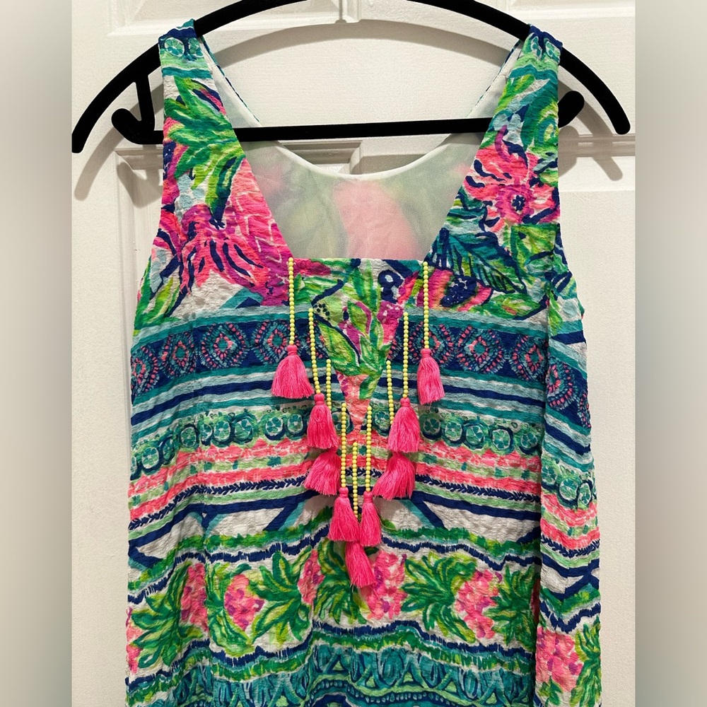 Gabriella Flounce Dress In Multi Daquiri Shack